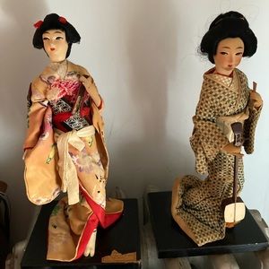 Nishi collectible, vintage Japanese dolls.